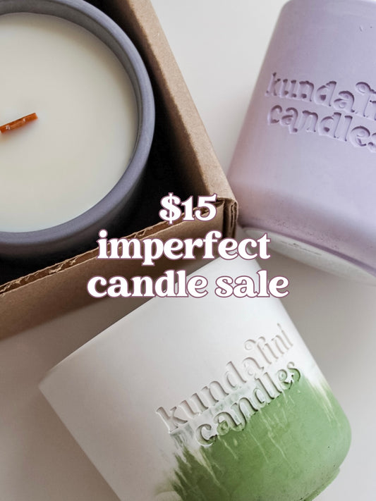 $15 imperfect candle sale!